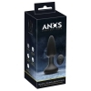 Anos - bezdrôtový, rádiový, rotačný perlový análny kužeľový vibrátor (čierny)