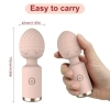 Sunfo Strawberry - dobíjací, vodotesný mini masážny vibrátor (ružový)