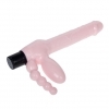 LYBAILE & PRETTY LOVE Super Strapless Dildo – trojitý vibrátor 2x vagína + análny stimulátor (ružový)