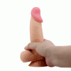 Pretty Love Sliding Skin – realistické ohybné dildo s prísavkou (19,4 cm)