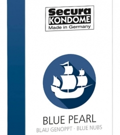Secura Blue Pearl - čierne kondómy s perličkovým povrchom (24 ks)