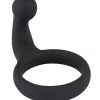 You2Toys Black Velvet Cockring - krúžok na penis so stimulátorom hrádze (čierny)