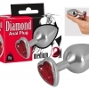 You2Toys - Diamond 85g Aluminum Dumbbell - dildo (červeno-strieborné)