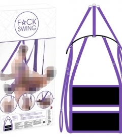 Fuck Swing – hojdačka na sex so sedadlom (fialová-čierna)