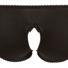 Cottelli Plus Size – čipkované otvorené nohavičky (čierne)