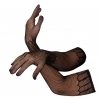 Cottelli Collection – dlhé, vzorkované pančuchovité rukavice - čierne (S-L)