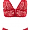 Cottelli - Floral Lace Bra Set (Red)