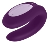 Satisfyer Double Joy – nabíjací, vodotesný, smart párový vibrátor (fialový)