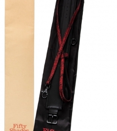Fifty Shades Sweet Anticipation - Leash Collar (Black-Red)