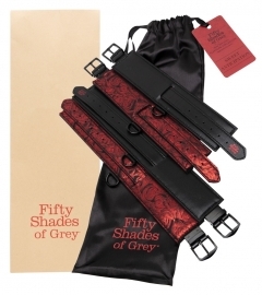 Fifty Shades Sweet Anticipation Clamp Set (Black-Red)