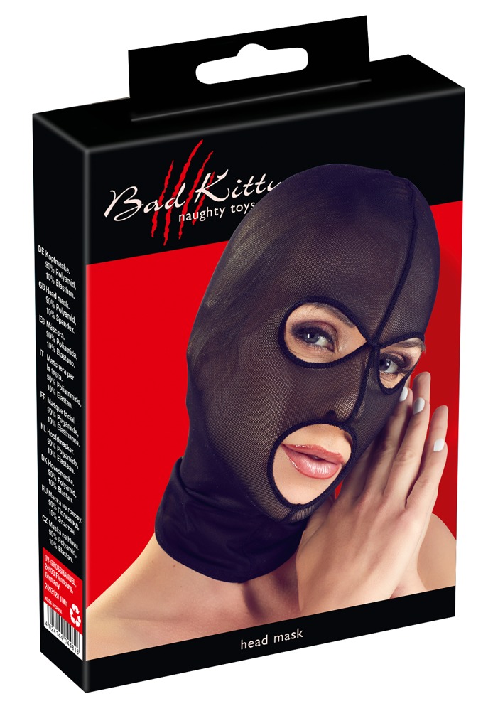 E-shop Bad Kitty - sieťovaná maska ​​na hlavu (čierna)