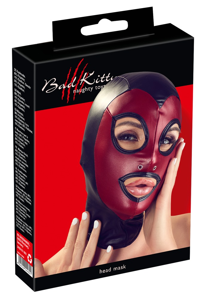 E-shop Bad Kitty - cute shiny mask (black-red)