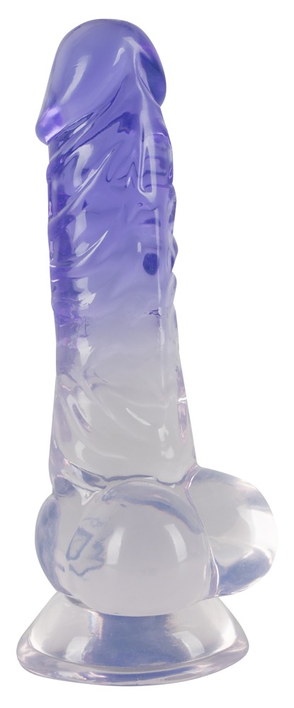 E-shop Crystal Clear - dildo - 19.5 cm (transparent-purple)