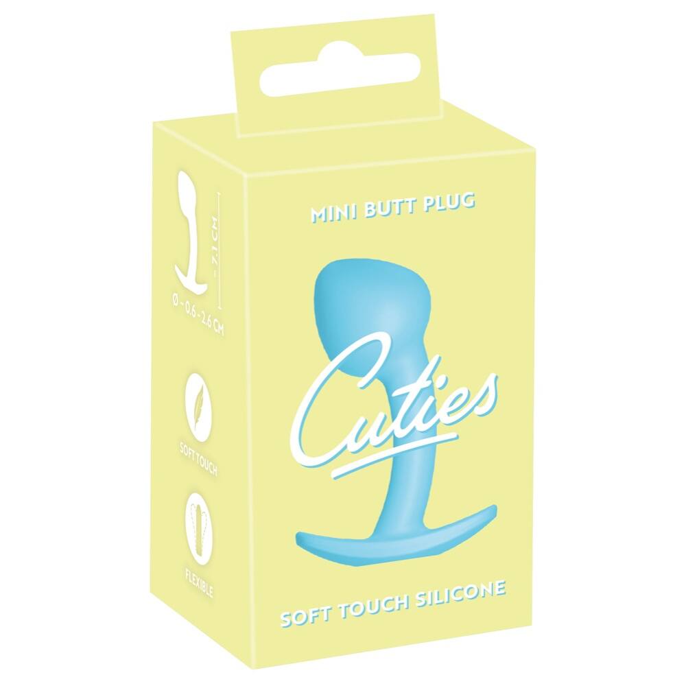 E-shop Cuties Mini Butt Plug - silicone anal dildo - blue (2.6cm)