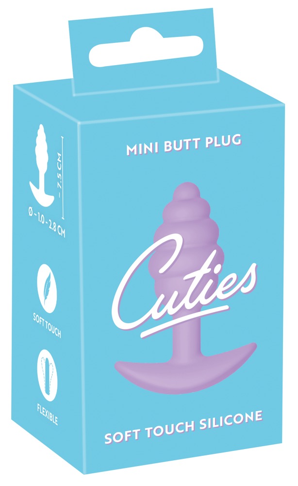 E-shop Cuties Mini Butt Plug - silicone anal dildo - purple (2.8cm)
