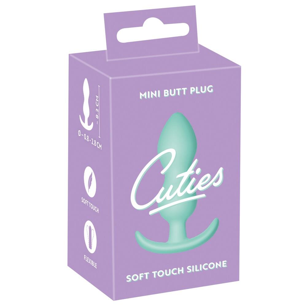 E-shop Cuties Mini Butt Plug - silicone anal dildo - mint (2.3cm)