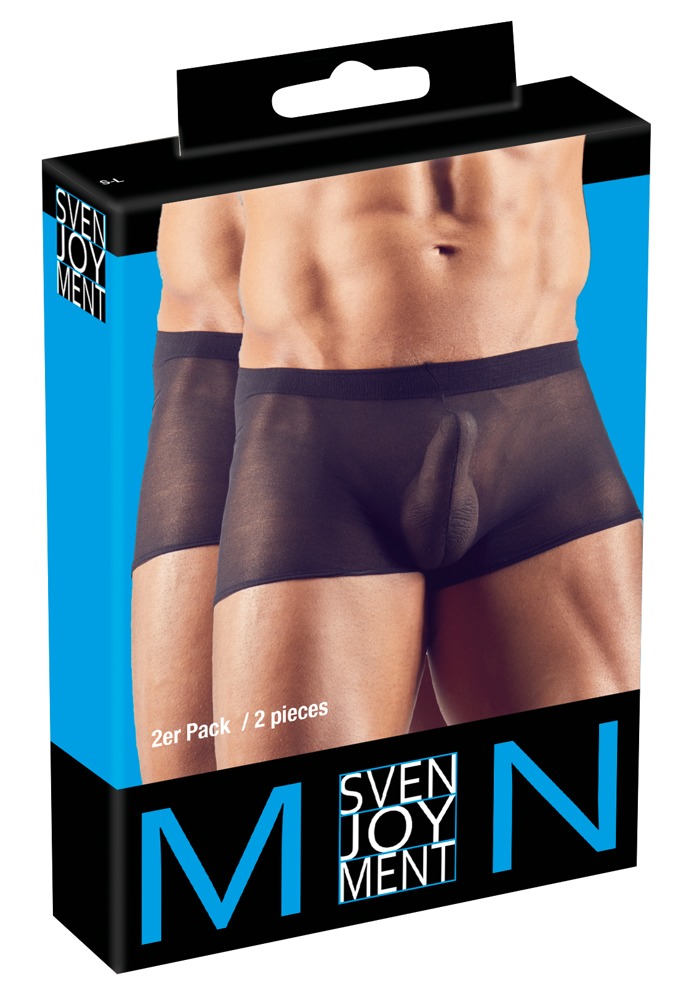 E-shop Svenjoyment - transparent boxer set - black (2 pieces)