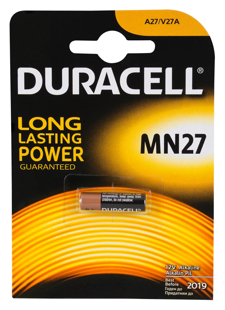 E-shop Duracel High Voltage 27A - alakalická batéria typu 27A MN27 (1ks)