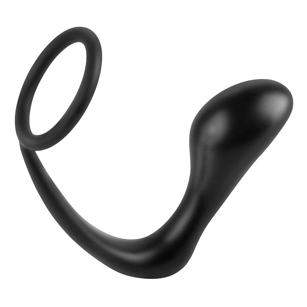E-shop analfantasy ass-gasm plug - anal dumbbell with penis ring (black)