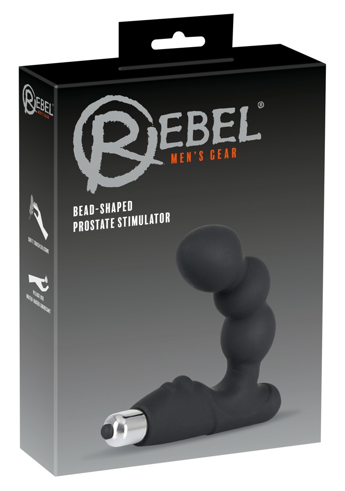 E-shop Rebel Bead-shaped - vibrátor na prostatu (čierny)