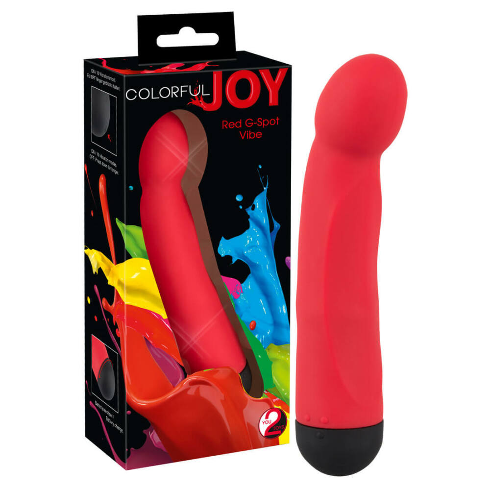 E-shop Colorful JOY G Spot Vibe - vibrátor na stimuláciu bodu G (červený)
