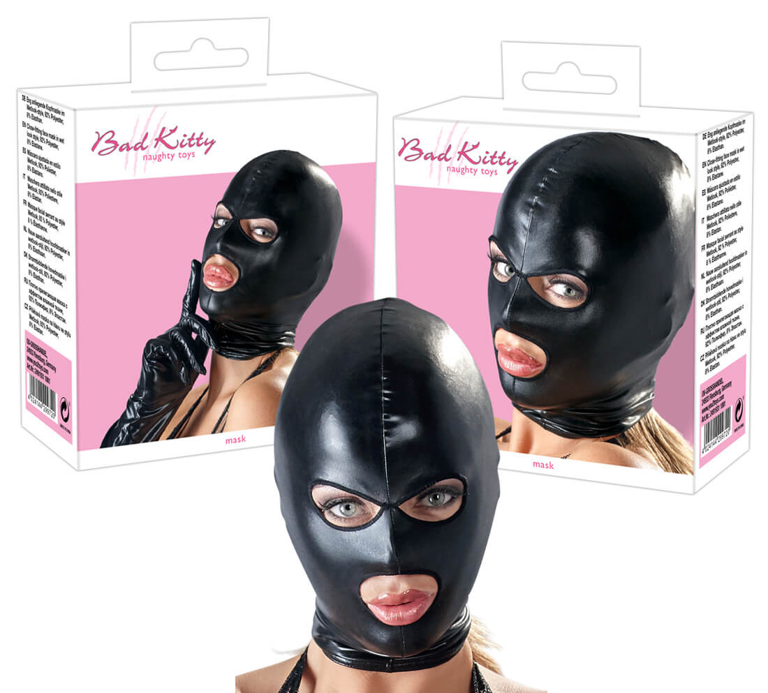 E-shop Bad Kitty - lesklá maska s otvorom na oči a ústa