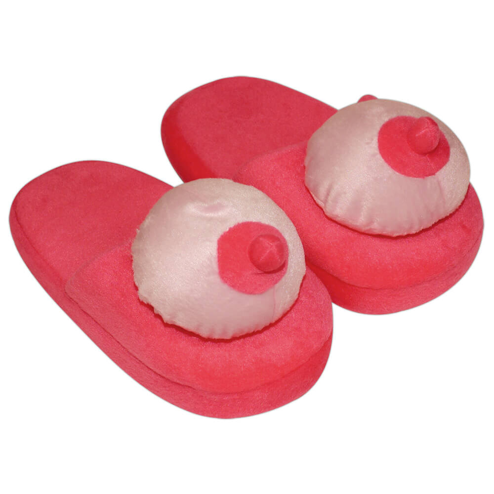 E-shop Ružové plyšové papuče - v tvare pŕs