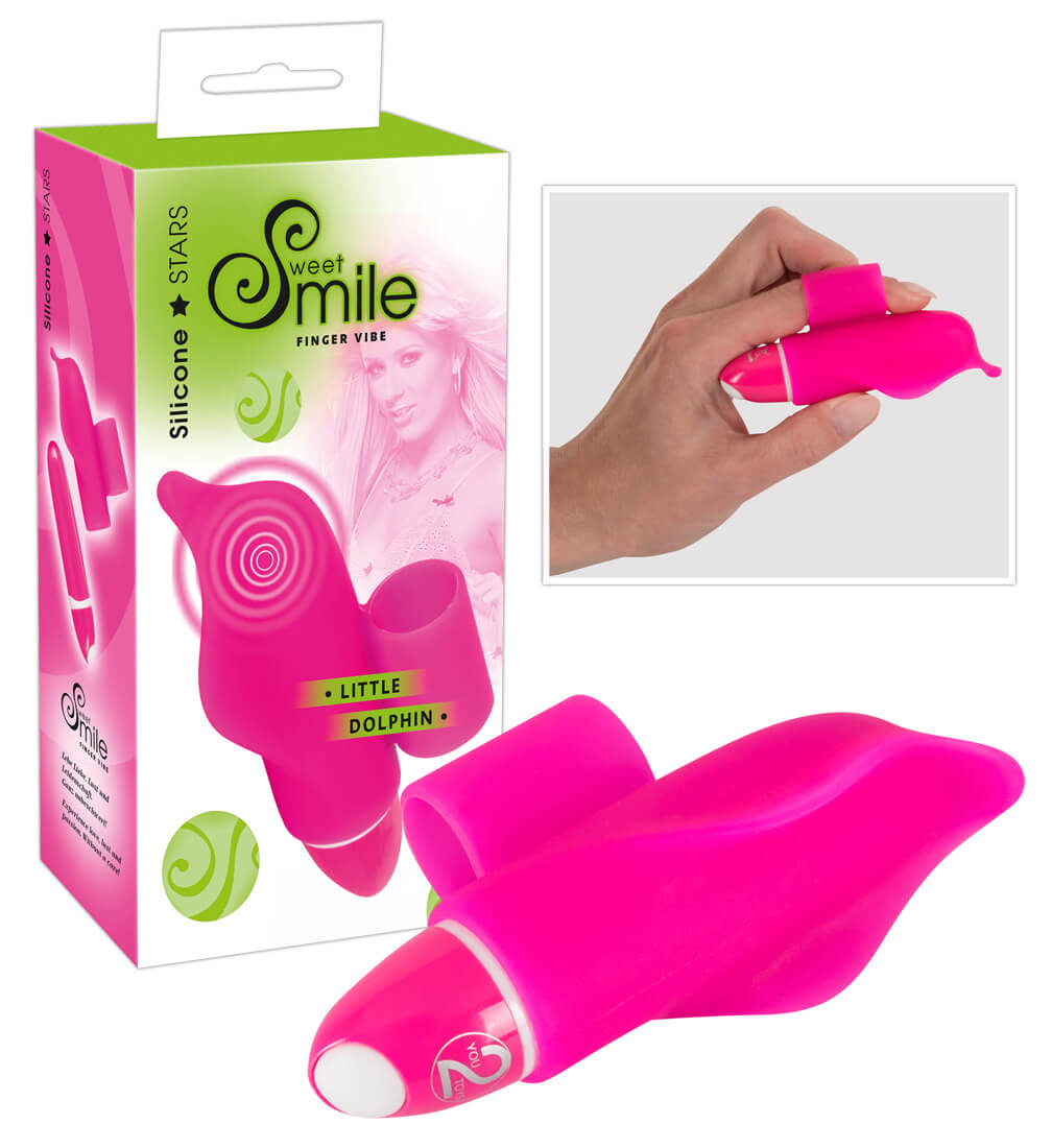 E-shop SMILE Little Dolphin - prstový vibrátor (ružový)