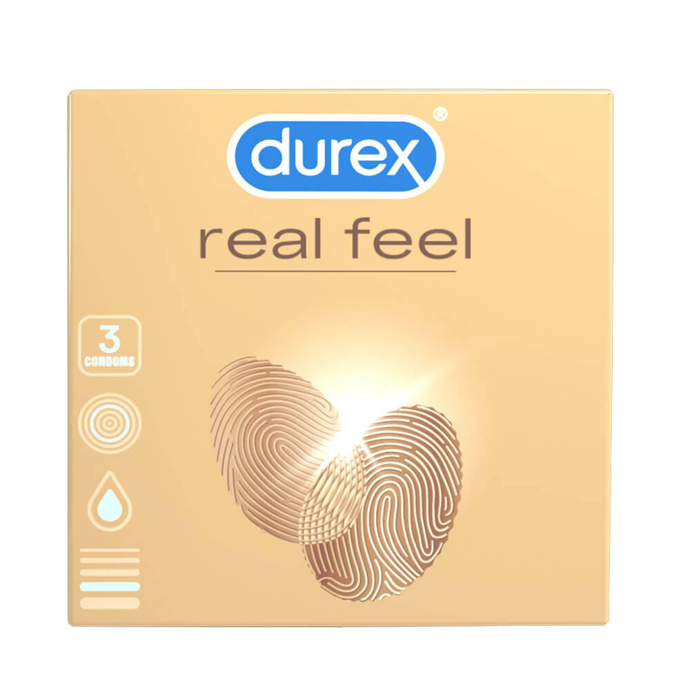 E-shop Durex Real Feel - bezlatexové kondómy (3 ks)