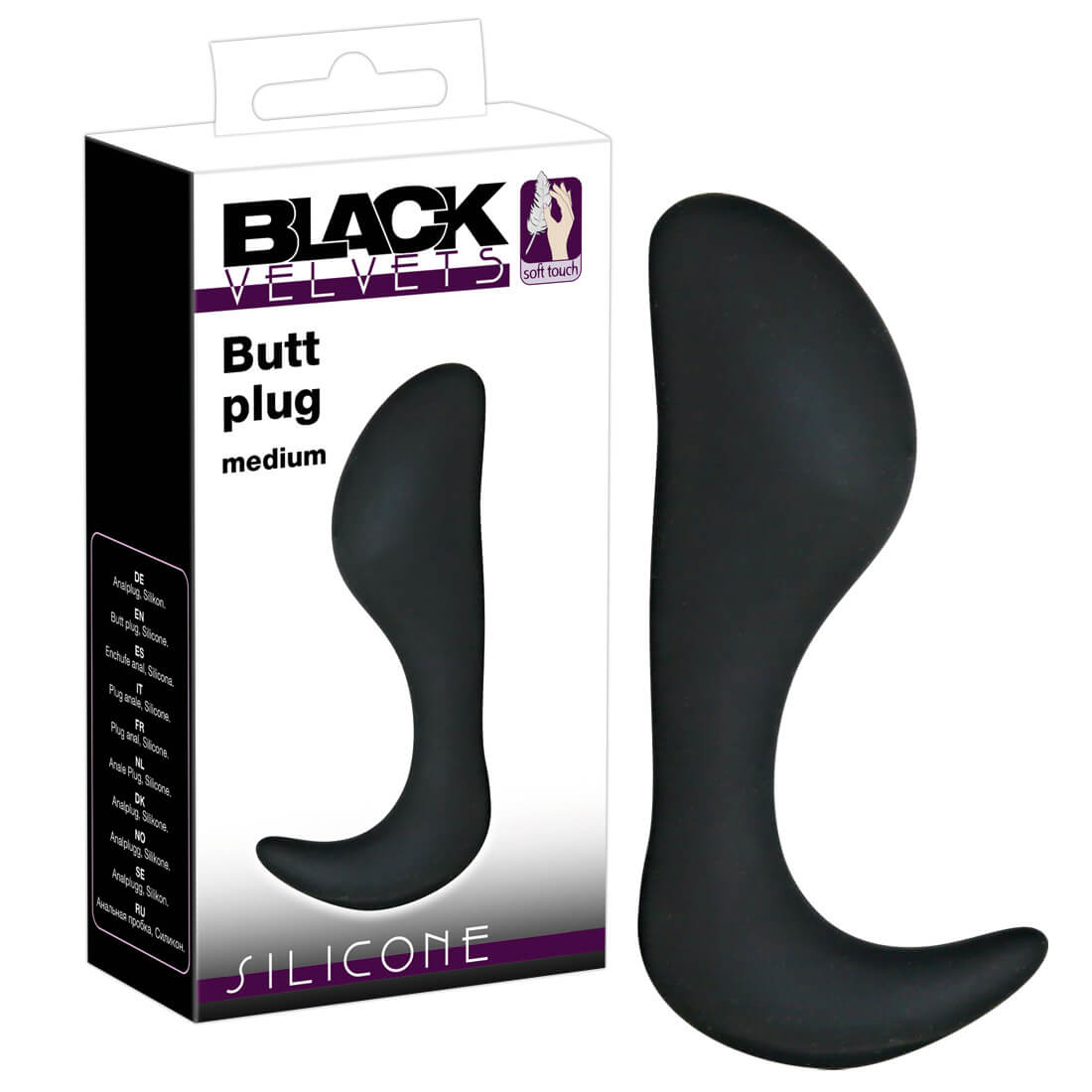 E-shop Black Velvet medium - silikónový análny hák