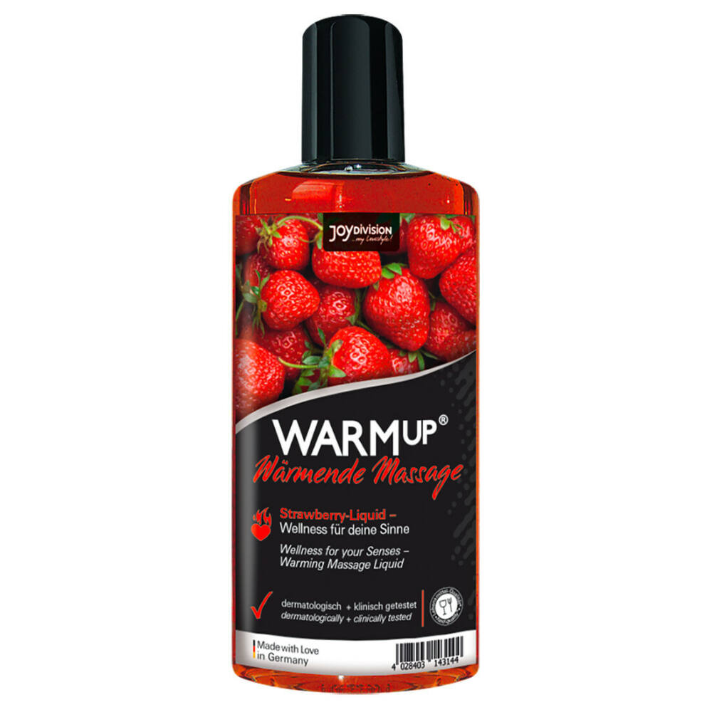 E-shop JoyDivision Warm Up Stawberry - hrejivý masážny olej jahodový (150ml)