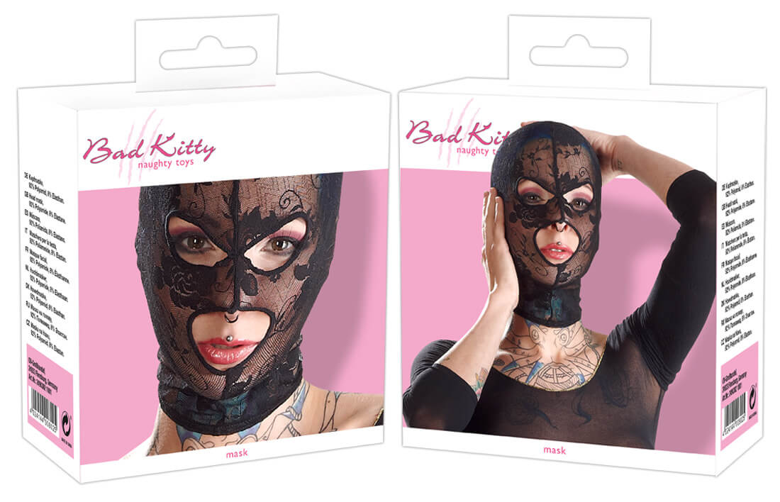 E-shop Bad Kitty - čipková maska na hlavu