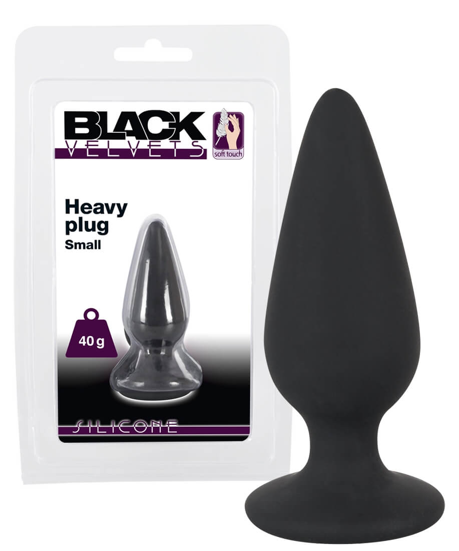 E-shop Black Velvet Heavy - 40g-ové análne dildo (čierne)