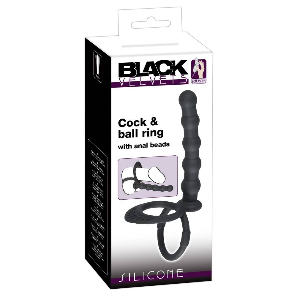 E-shop Black Velvets Cock & ball ring