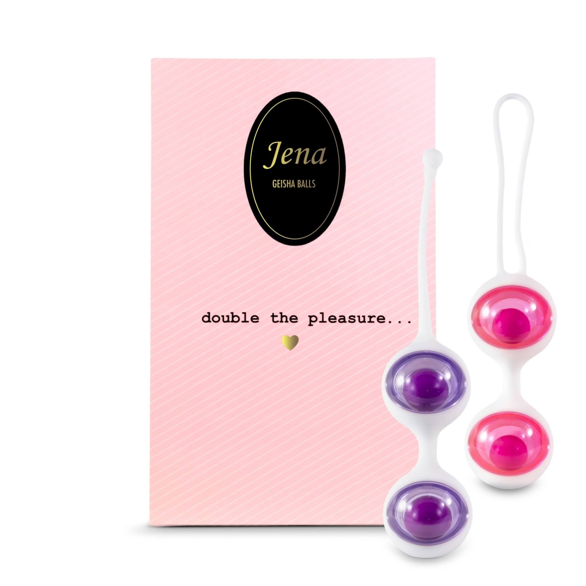 E-shop FeelzToys Jena Geisha Balls - kombinovateľné venušine guličky (ružové-fialové)