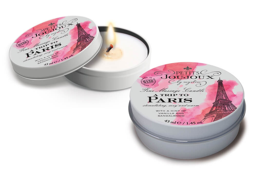 E-shop Petits Joujoux Paris - masážna sviečka - 43 ml (vanilka - santalové drevo)
