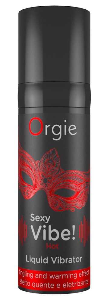 E-shop Orgie Sexy Vibe HOT - jahodový tekutý vibrátor s hrejivým účinkom pre ženy aj mužov (15ml)