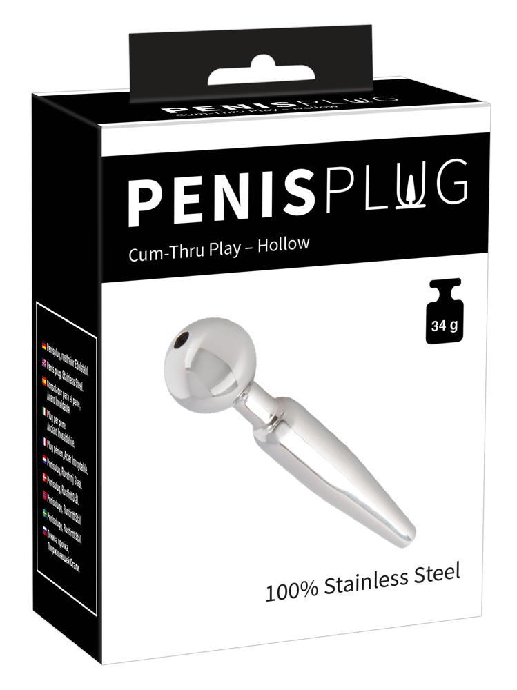 E-shop Penisplug Cum-Thru Play – dutý oceľový kolík na rozširovanie močovej trubice (0,5-1cm)