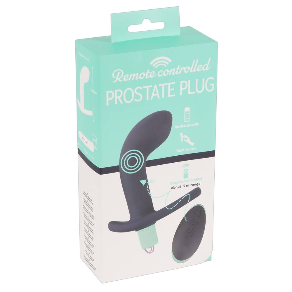 E-shop You2Toys Prostate Plug - nabíjací vibrátor prostaty na diaľkové ovládanie (čierno-zelený)