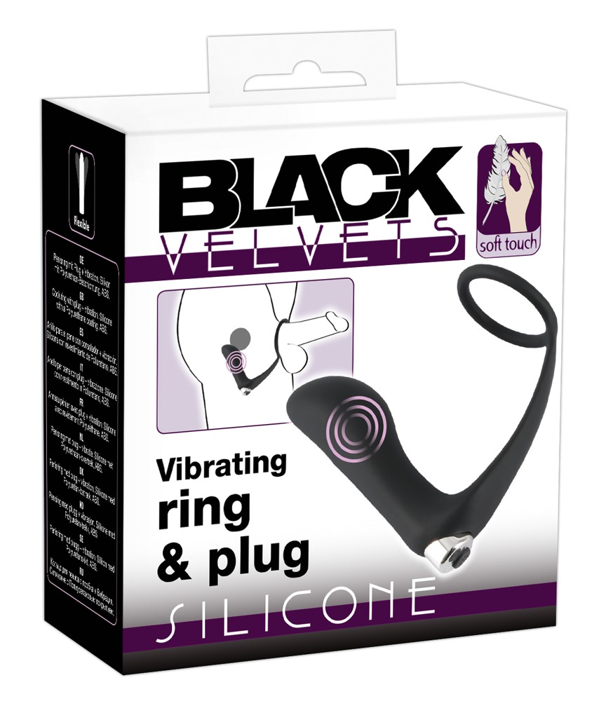 E-shop Black Velvets Vibrating Ring & Plug