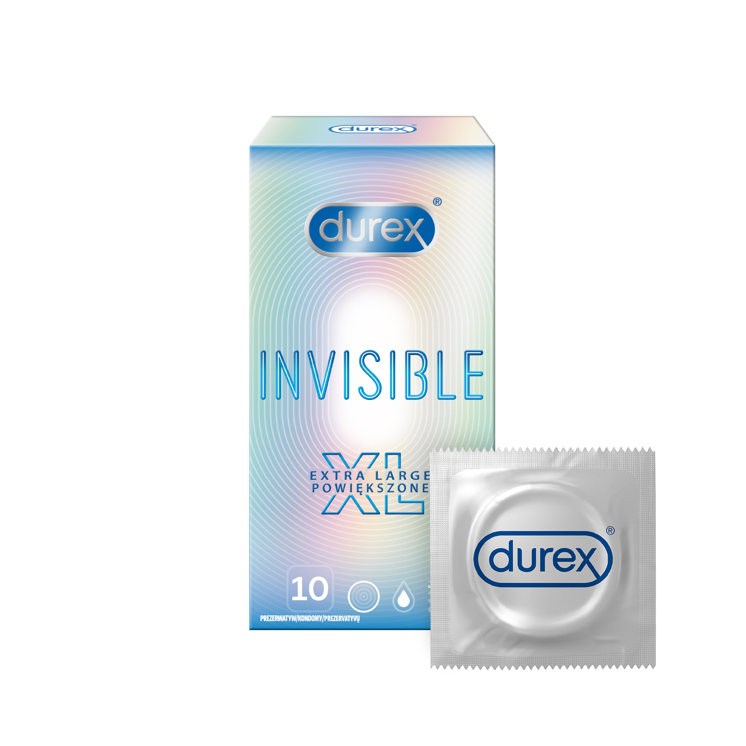 E-shop Durex Invisible XL - extra veľké kondómy (10ks)