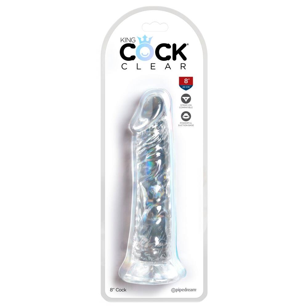 E-shop King Cock Clear 8 - veľké dildo s prísavkou (20 cm)
