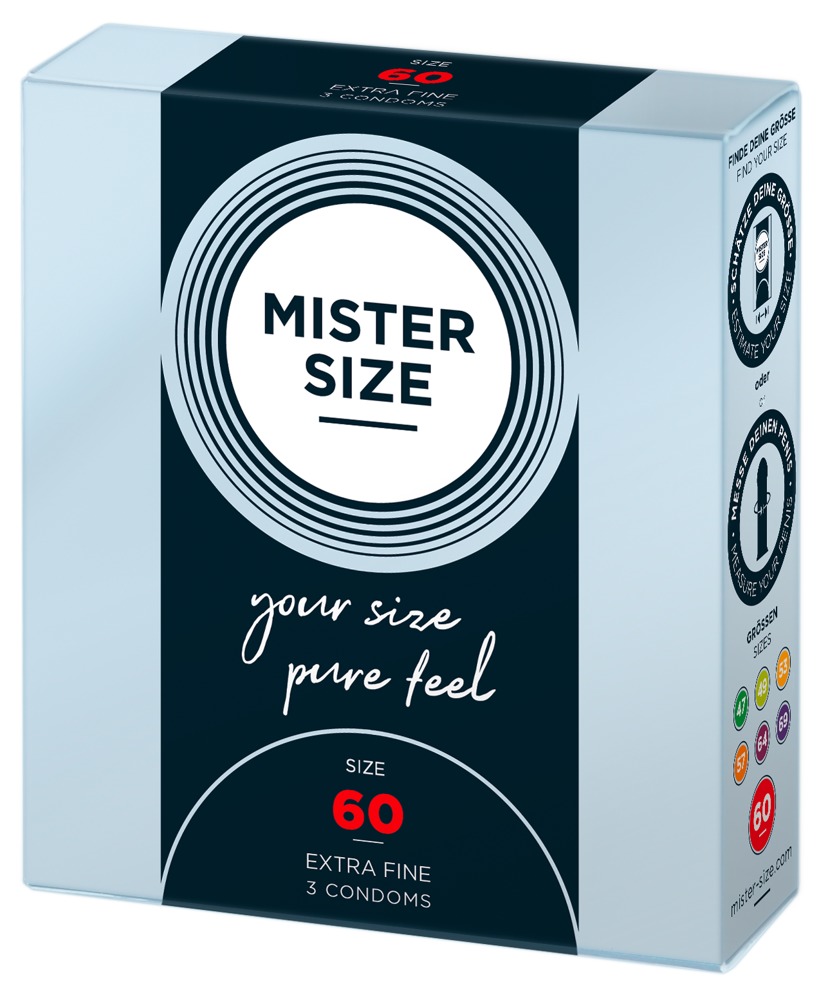 E-shop Mister Size tenký kondóm - 60mm (3ks)