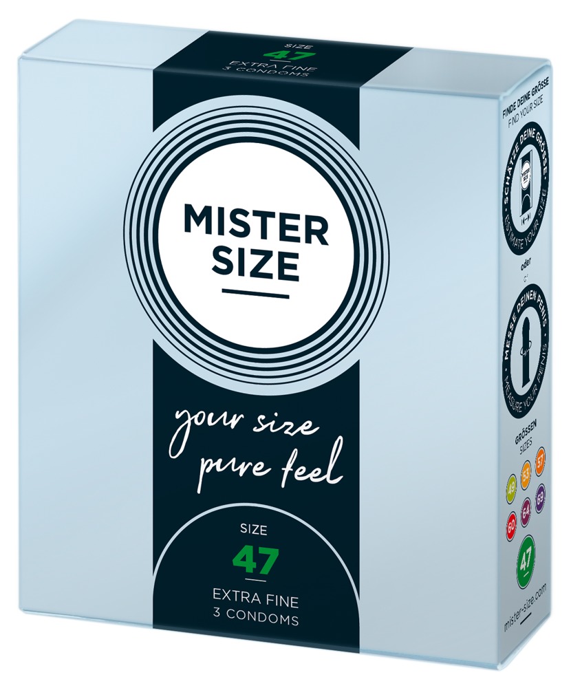 E-shop Mister Size tenký kondóm - 47mm (3ks)