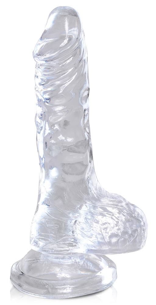E-shop King Cock Realistic Dildo With Balls - Clear 4