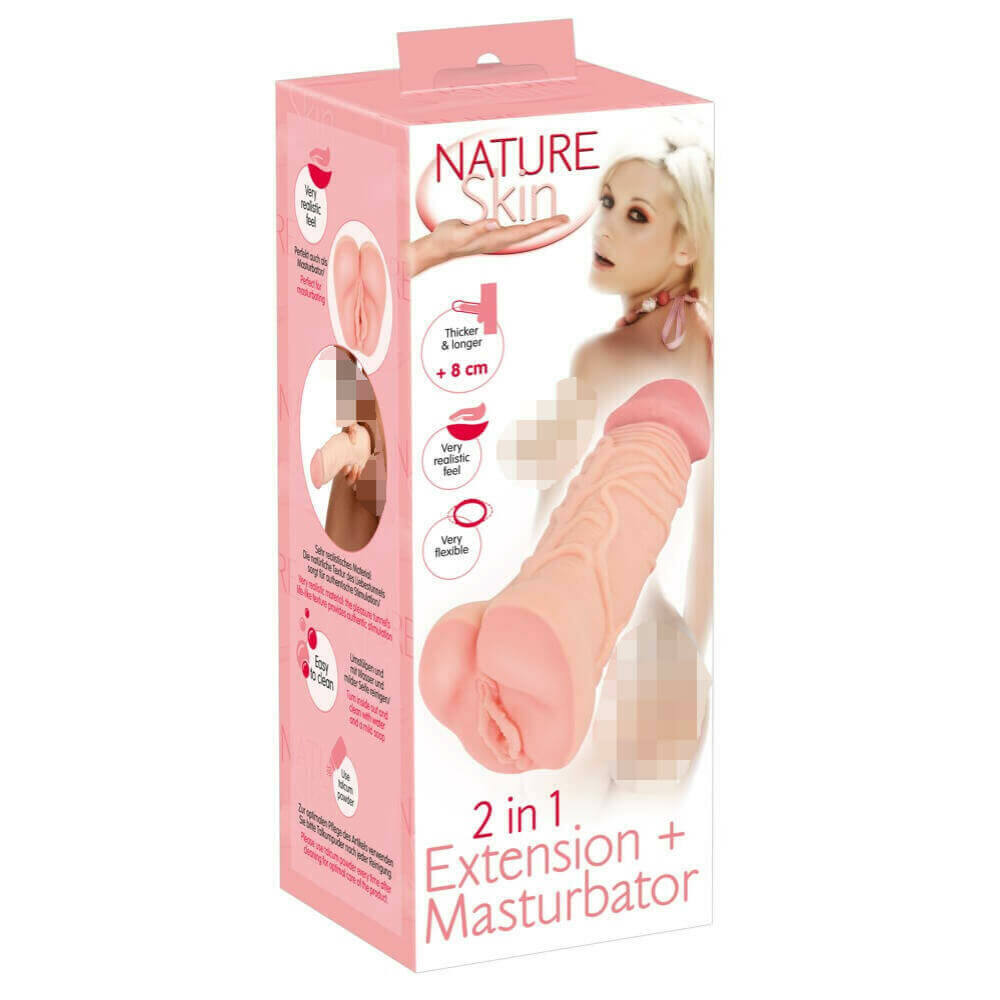 E-shop Nature Skin 2in1 Extension + Masturbator Vagina