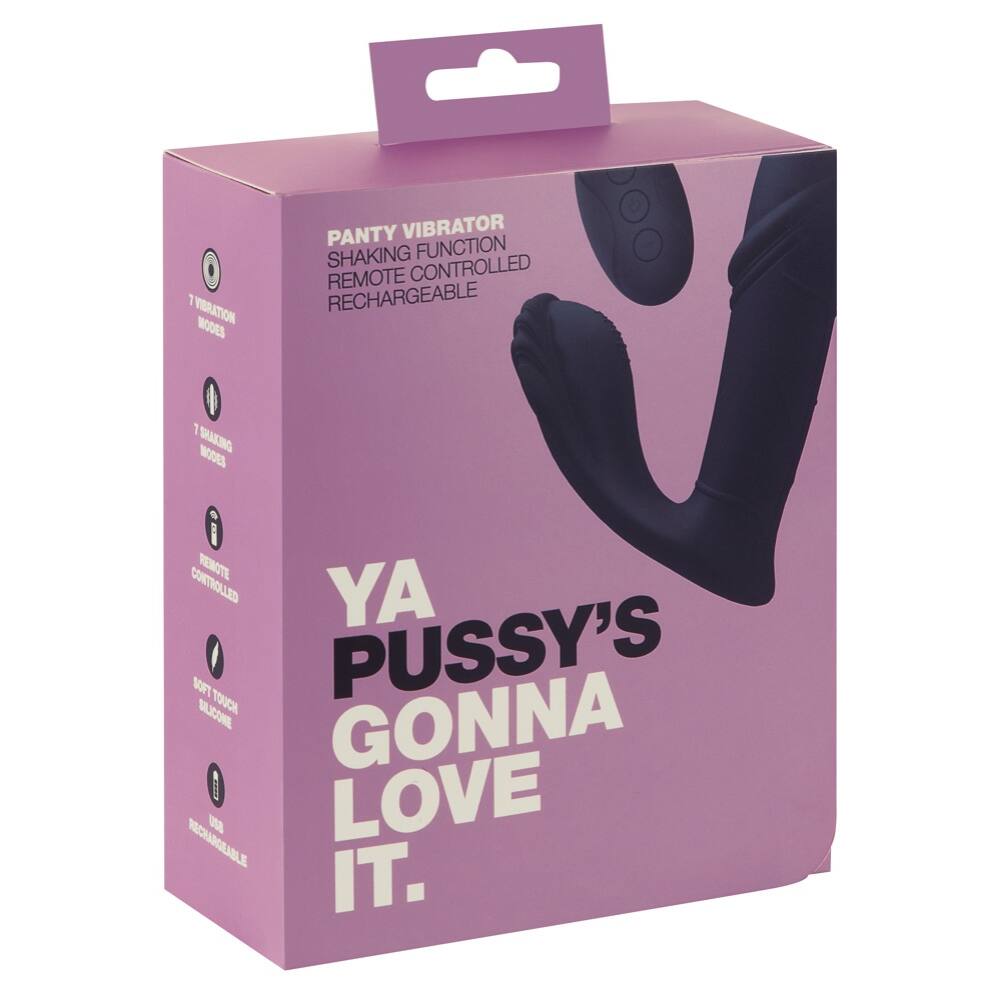 E-shop Ya Pussy's Panty Shaking - cordless, radio vibrator (black)