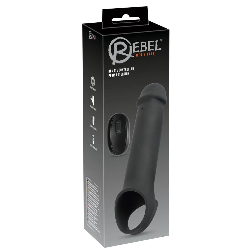 E-shop Rebel - Cordless Radio Vibration Penis Sheath (Black)